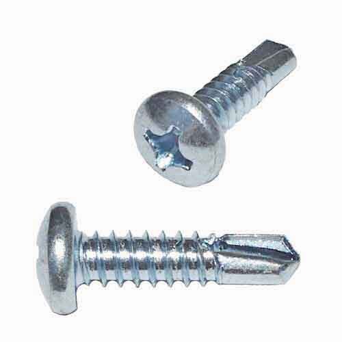 TEKP6112 #6 X 1-1/2" Pan Head, Phillips, Self-Drilling Screw, Zinc